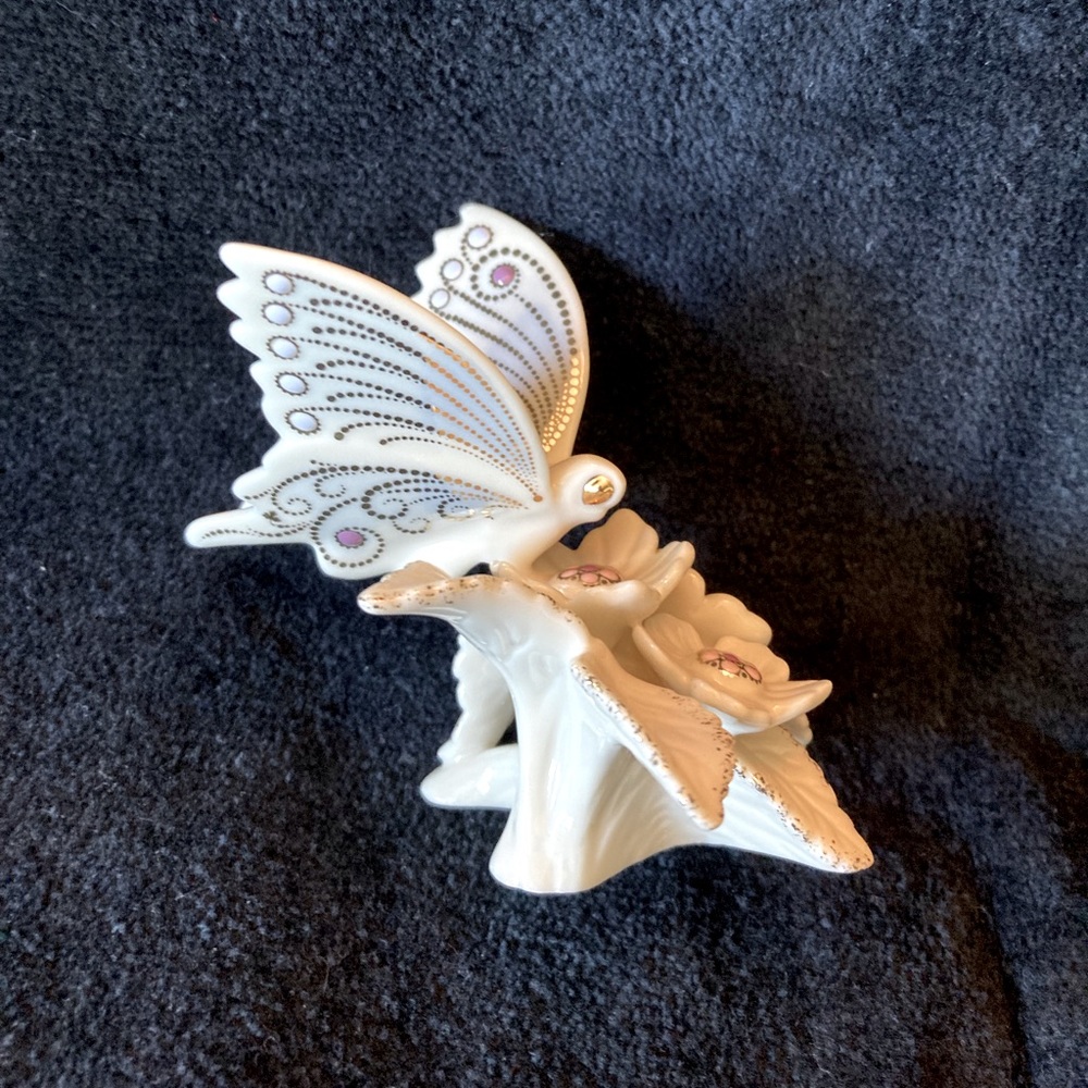 Vintage Lenox Whisper of Spring Butterfly Secret Garden Miniatures Figurine